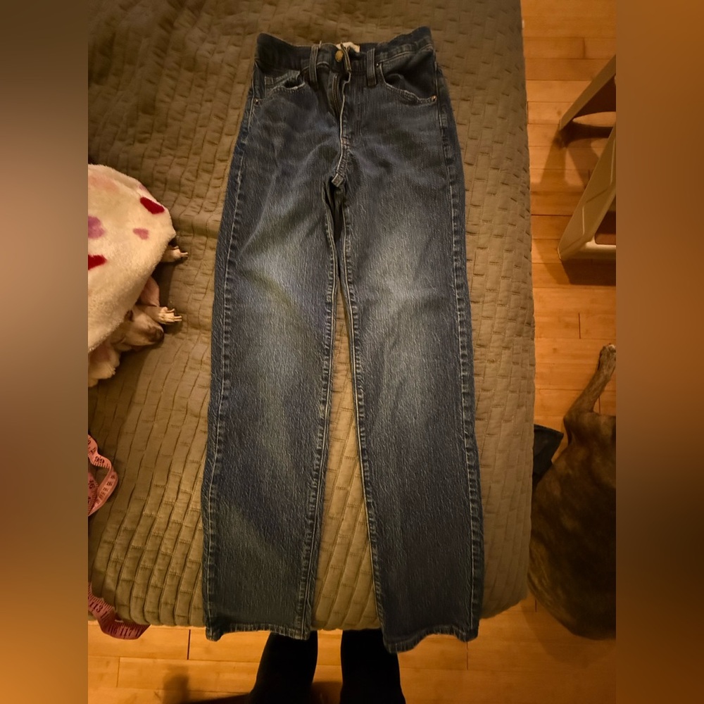 Universal Dark Blue 90s High Rise Straight Leg Women's Jeans